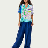 Ellen Wrapped Trousers - Navy