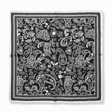 Paisley Flower Scarf - Black