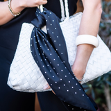 Classic Polka Dot Scarf – Black