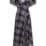Banderra Midi Dress - Navy