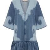 Jesse Applique Mini Dress - Denim