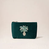 Pineapples Mini Pouch - Emerald
