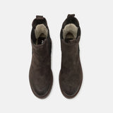 Katelyn Suede Wool Boots - Brown