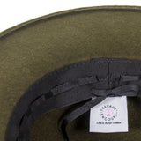 Wide Brim Ethnic Band Fedora Hat - Loden