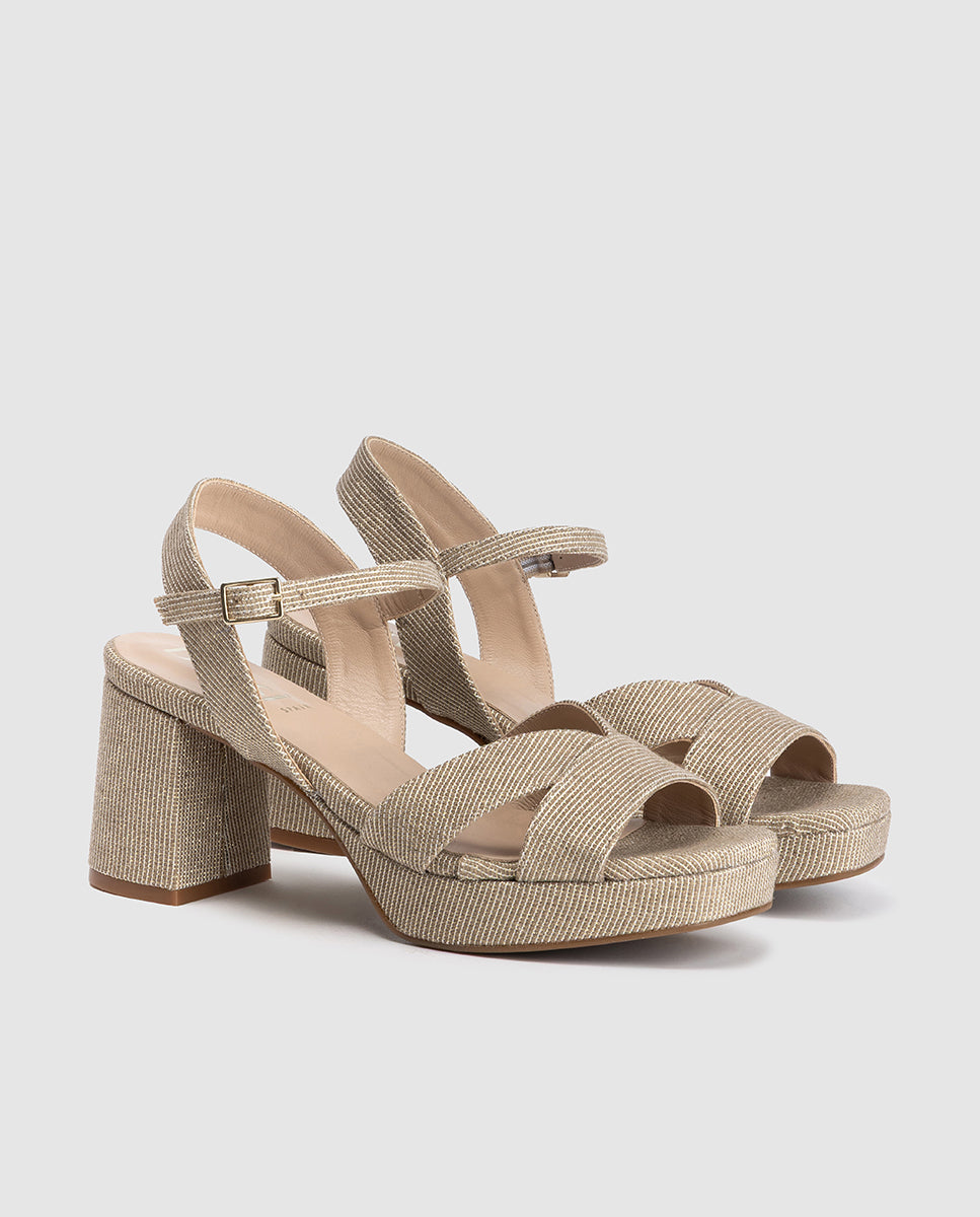 Dansi 8460 Sandal Heels - Platinum