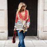 Capri Cardigan - Red Stripe
