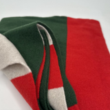 Wool & Cashmere Stripe Scarf - Forest