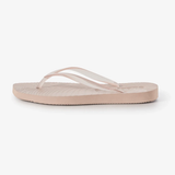 Tapered Transparent Flip Flop - Eggnog Clear