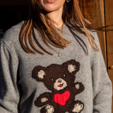 Valentine Bear Jumper - Grey