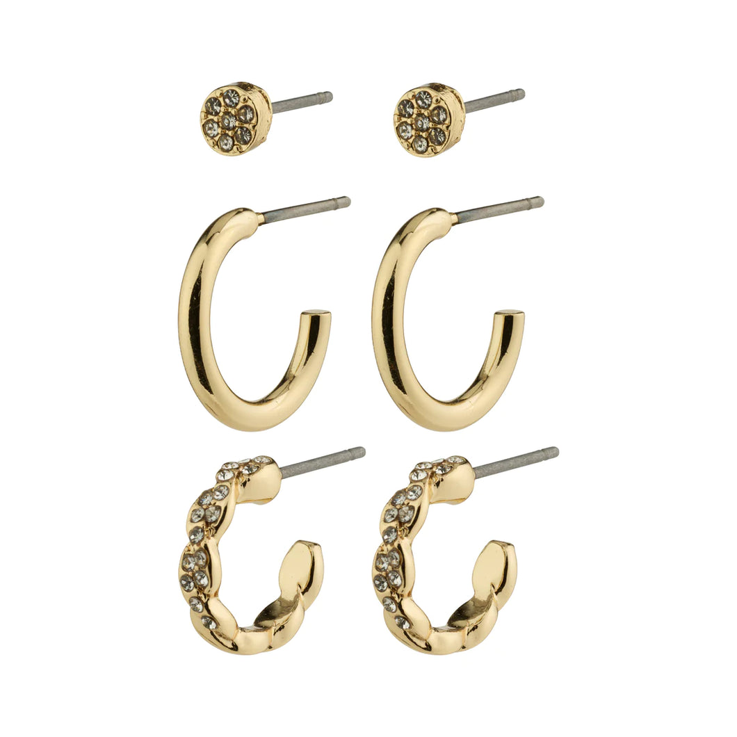 Pilgrim Winny Earrings Gift Set - Gold