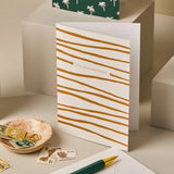 It's Your Birthday Mustard Stripes Card