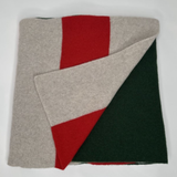 Wool & Cashmere Stripe Scarf - Forest