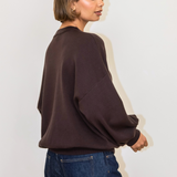 Georgia Knitted Sweatshirt - Dark Brown