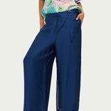 Ellen Wrapped Trousers - Navy