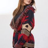 Astrid Cardigan - Red/Navy Mix