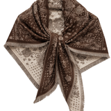 Large Triangle Bandana Scarf - Chocolate