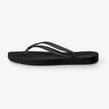 Tapered Transparent Flip Flop - Black