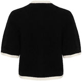 GZalpha Contrast Cardigan - Black/Ivory