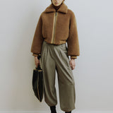 Gege Cropped Jacket - Tobacco