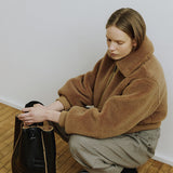 Gege Cropped Jacket - Tobacco