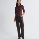 Lana Leather Trouser - Madera