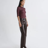 Lana Leather Trouser - Madera