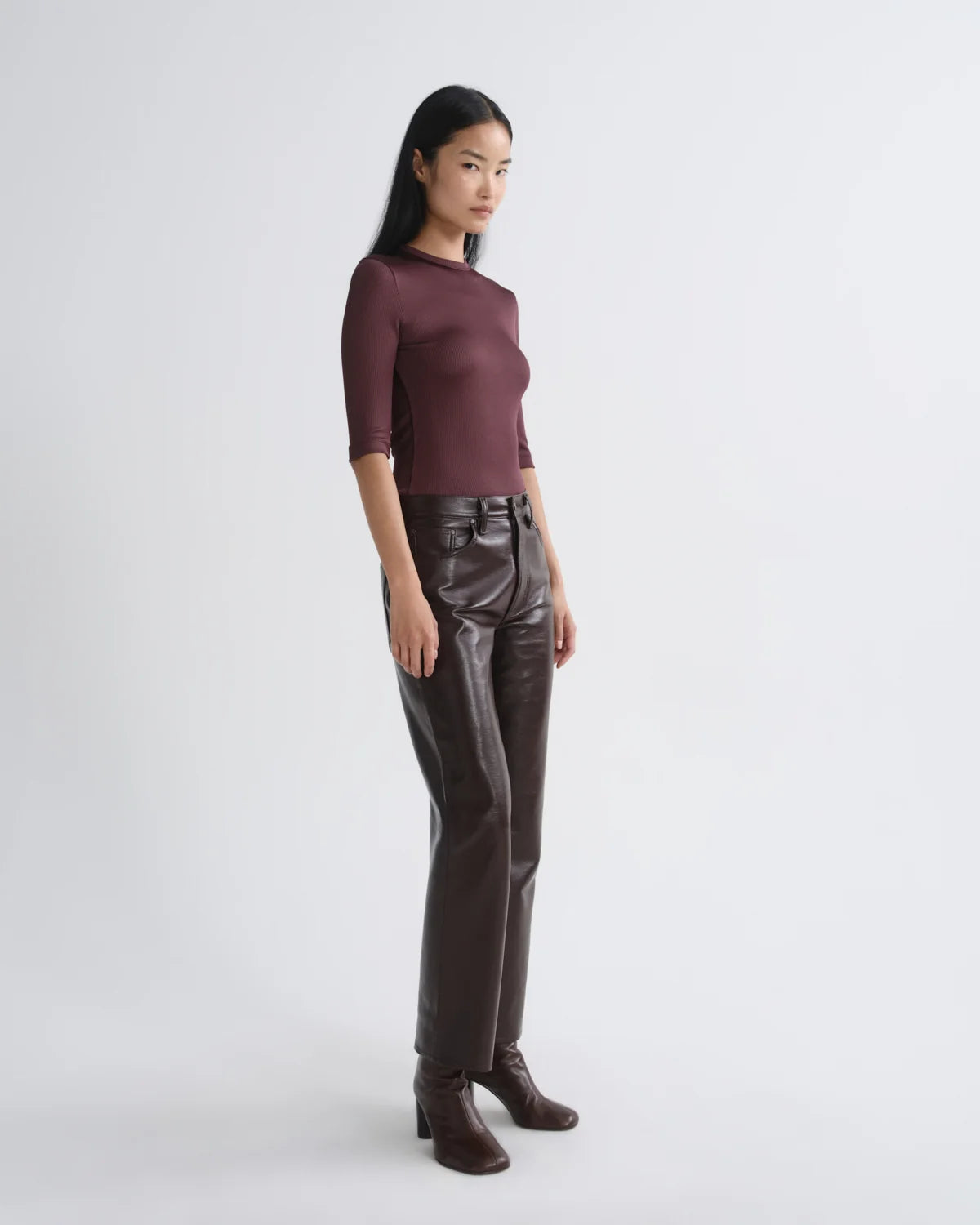 Lana Leather Trouser - Madera