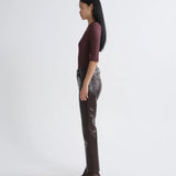 Lana Leather Trouser - Madera