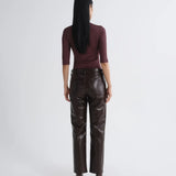 Lana Leather Trouser - Madera