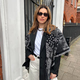 Large Triangle Bandana Scarf - Black