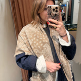 Large Triangle Bandana Scarf - Taupe