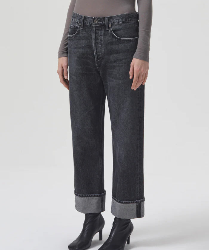 Fran Low Straight Jeans - Ditch