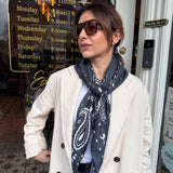 Large Bandana Scarf - Slate Blue