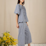 Aide Trousers - Navy Gingham