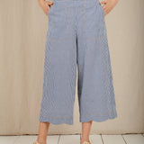 Aide Trousers - Navy Gingham