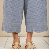 Aide Trousers - Navy Gingham