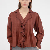 Galia Blouse - Russet Brown