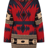 Astrid Cardigan - Red/Navy Mix