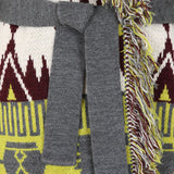 Astrid Cardigan - Lime/Wine Mix