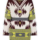 Astrid Cardigan - Lime/Wine Mix