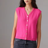 Ayana Knit Vest - Pony Pink