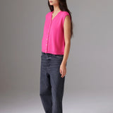 Ayana Knit Vest - Pony Pink