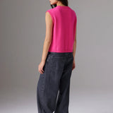 Ayana Knit Vest - Pony Pink
