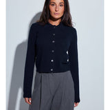 Arctic Verbier Polo Cardigan  - Navy