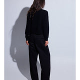 Isola Chunky Mock Neck Jumper - Black