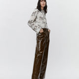 Elijah Leather Trousers - Kangaroo