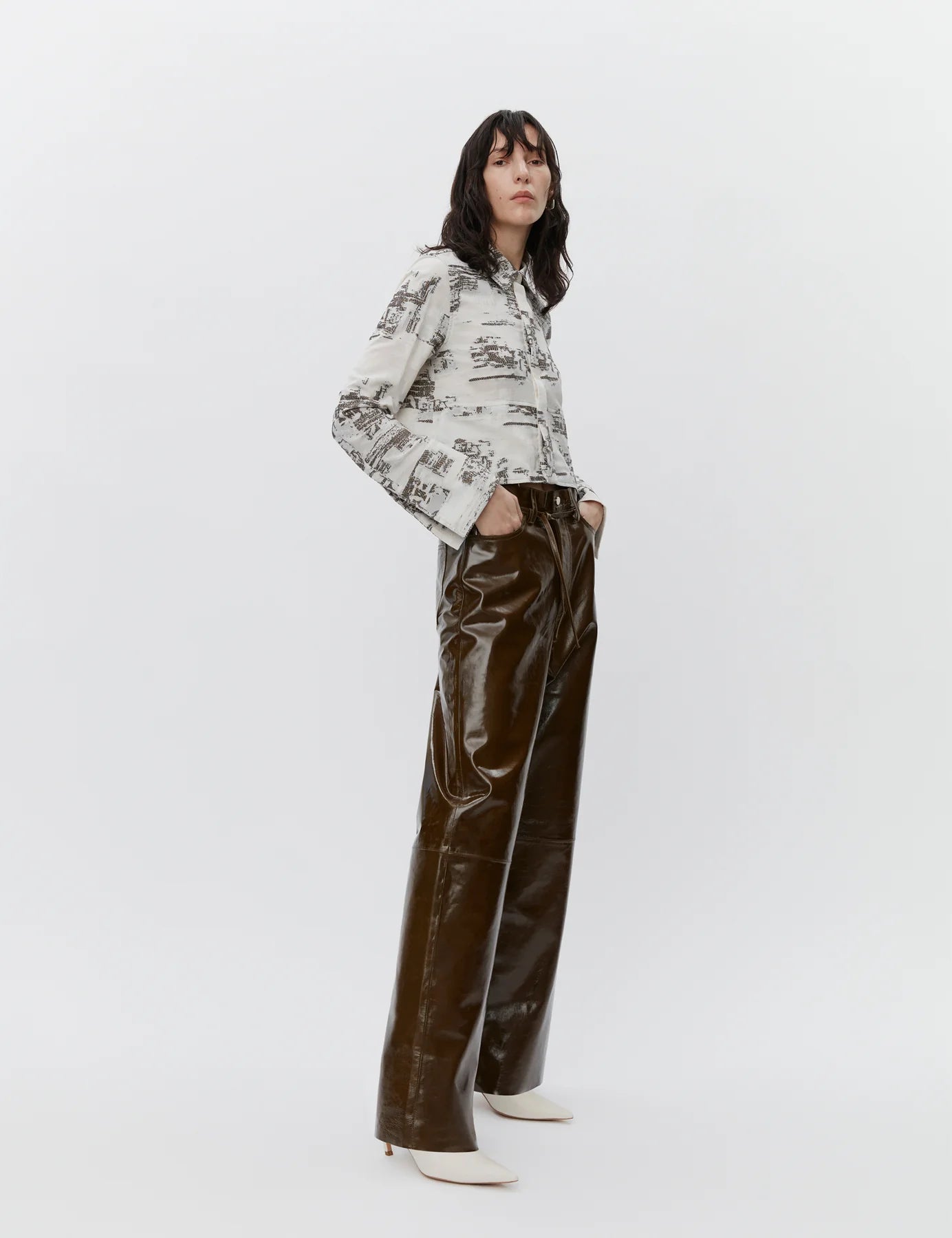 Elijah Leather Trousers - Kangaroo