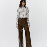 Elijah Leather Trousers - Kangaroo