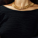 Chunky Woven Necklace - Gold