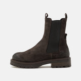 Katelyn Suede Wool Boots - Brown